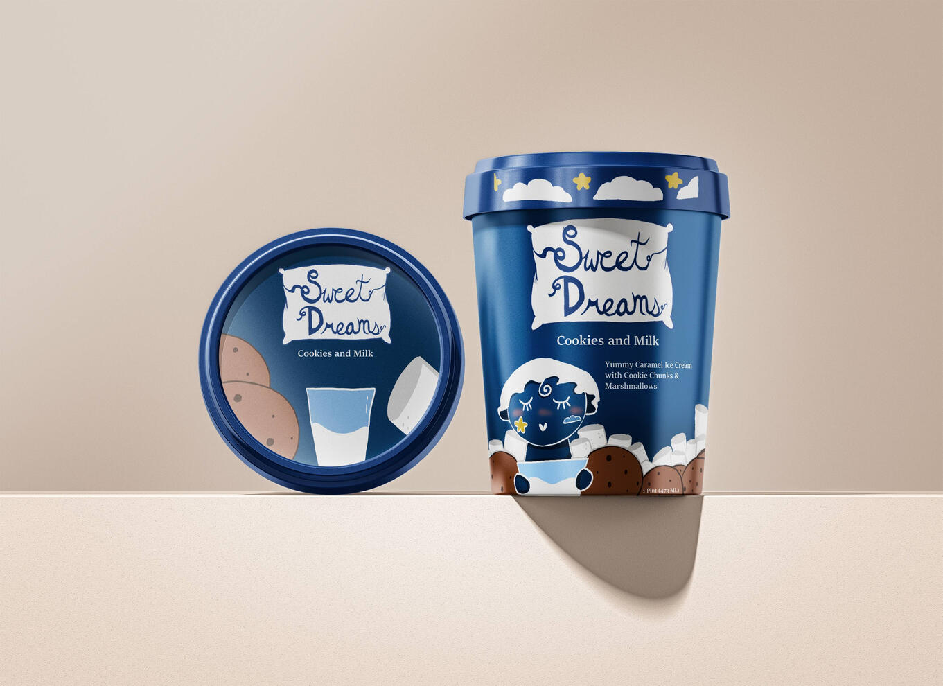 "Sweet Dreams", Ice Cream Mockup