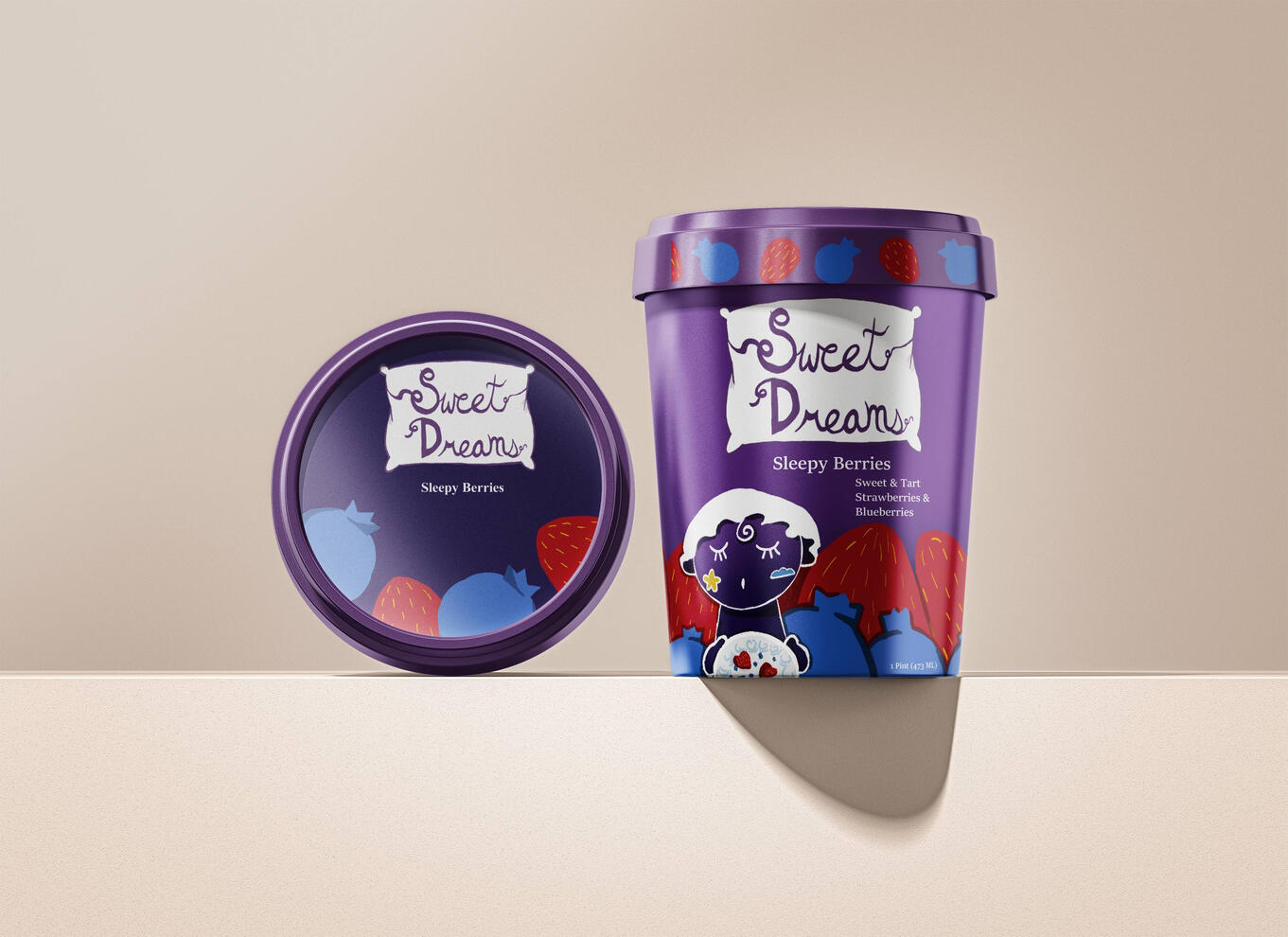 "Sweet Dreams", Ice Cream Mockup